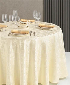 Gwesty Polyester Jacquard lliain bwrdd